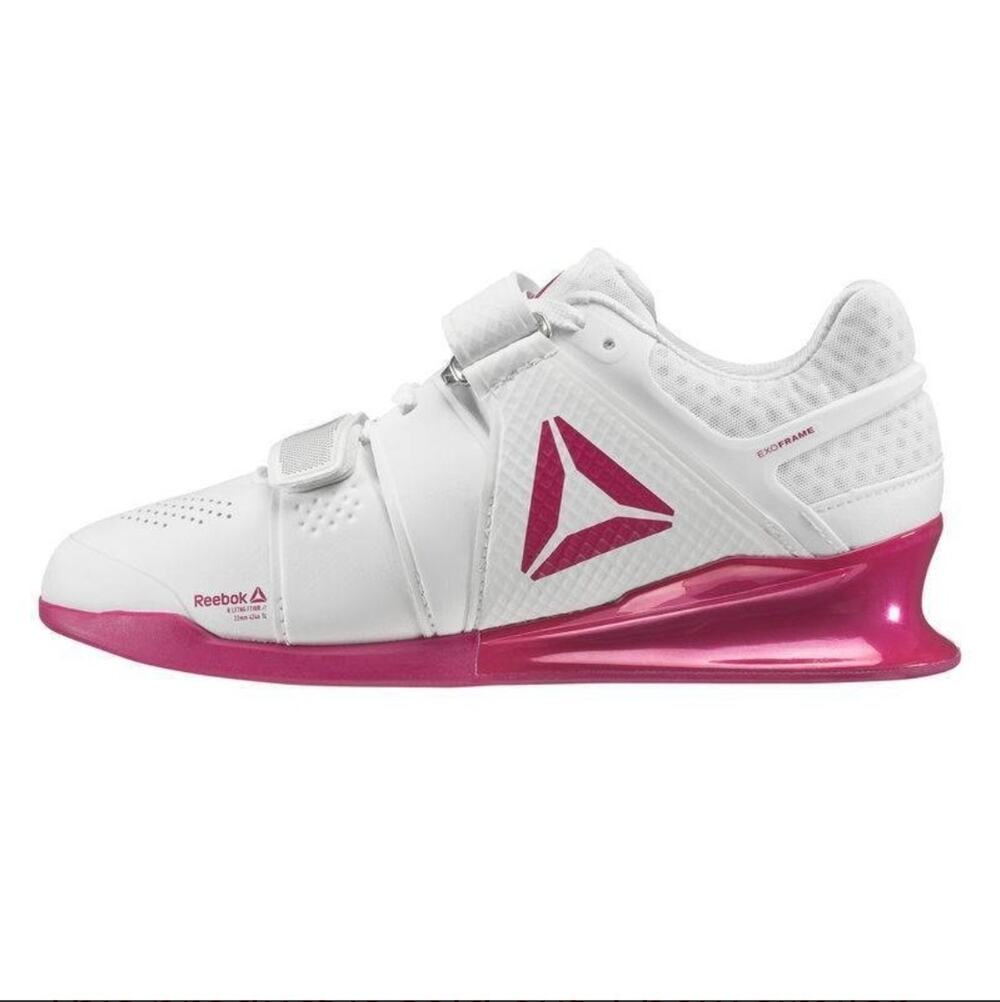 Reebok Legacy Weight Lifter Flexweave Squat Shoes CrossFit Pink White Womens 9.5